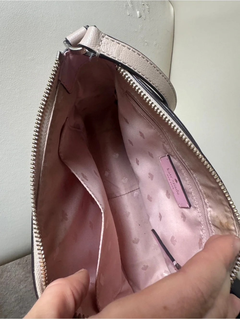 Kate Spade New York Blush Pink Leather Crossbody Bag